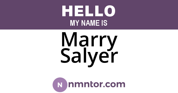 Marry Salyer