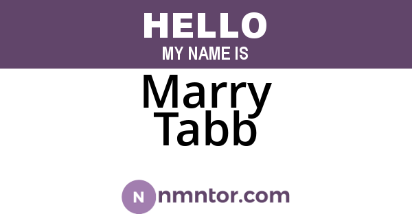 Marry Tabb