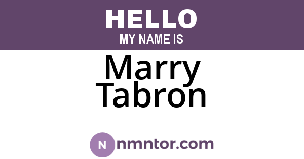 Marry Tabron