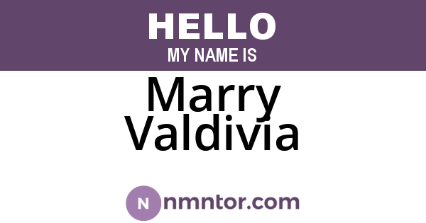 Marry Valdivia