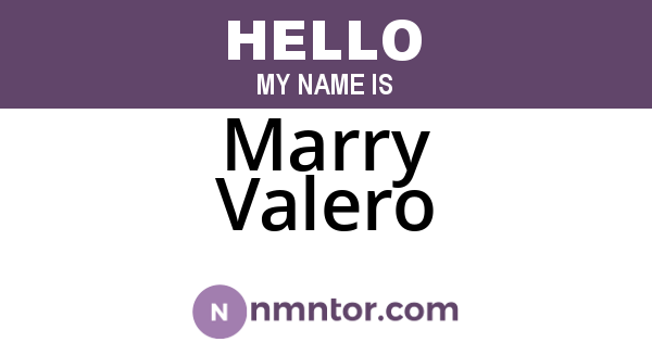 Marry Valero