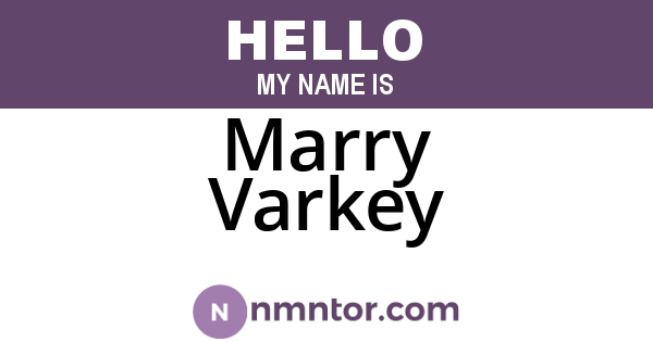 Marry Varkey