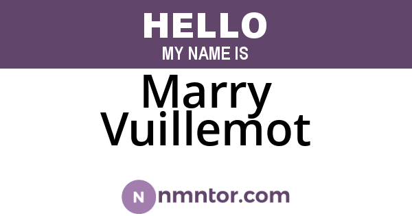 Marry Vuillemot