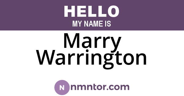 Marry Warrington