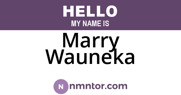 Marry Wauneka