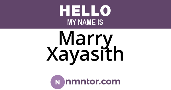 Marry Xayasith