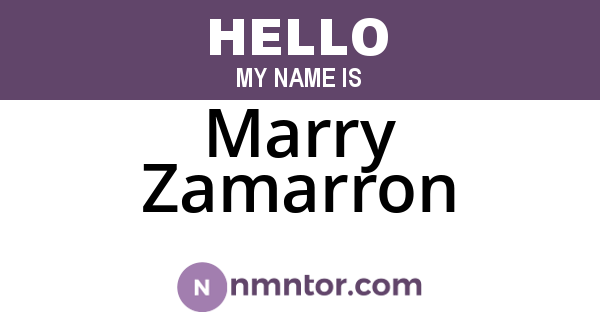 Marry Zamarron