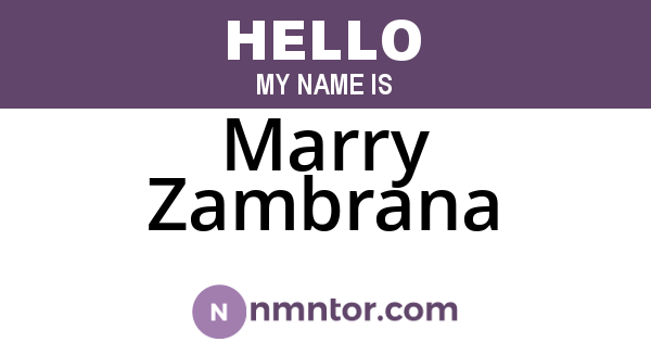 Marry Zambrana