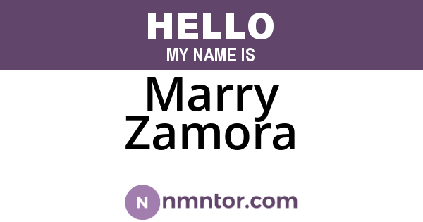 Marry Zamora
