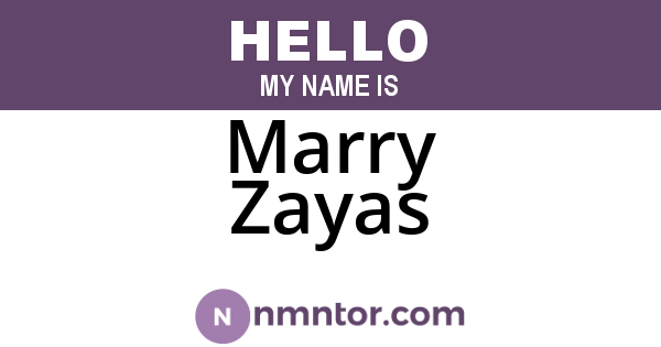 Marry Zayas