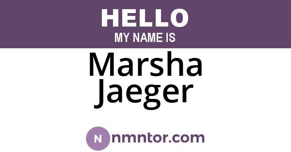 Marsha Jaeger