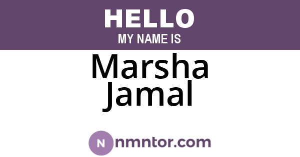 Marsha Jamal