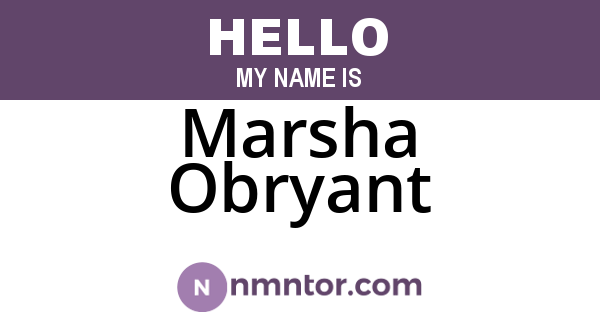 Marsha Obryant