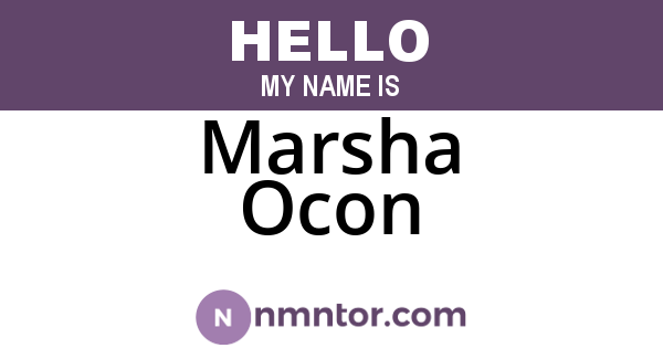 Marsha Ocon