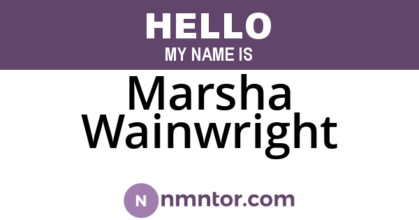 Marsha Wainwright