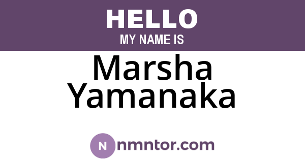 Marsha Yamanaka