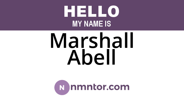 Marshall Abell