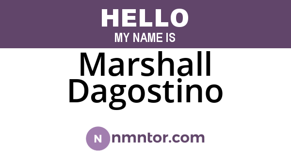 Marshall Dagostino