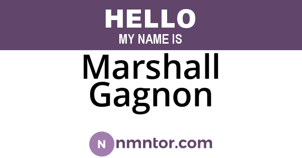 Marshall Gagnon