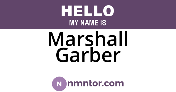 Marshall Garber