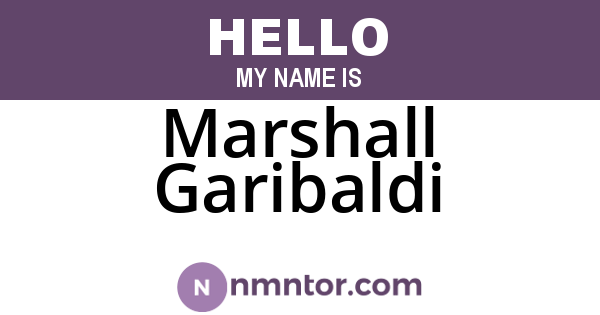 Marshall Garibaldi