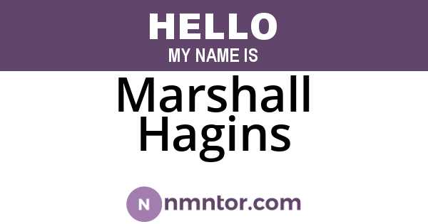 Marshall Hagins
