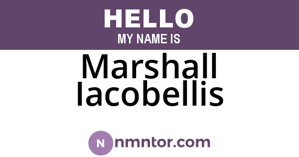 Marshall Iacobellis