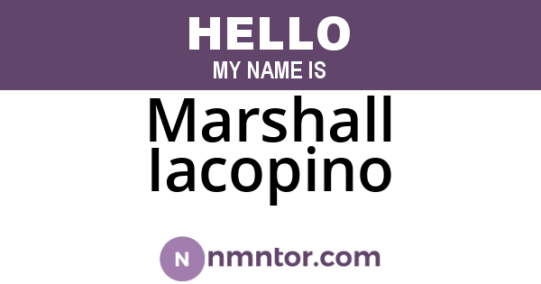 Marshall Iacopino