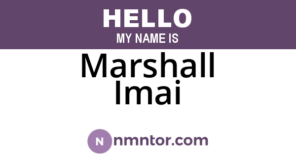 Marshall Imai