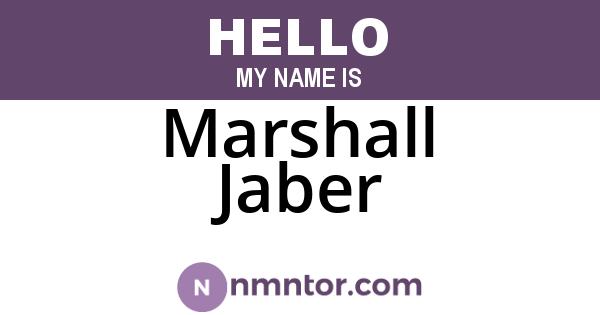 Marshall Jaber