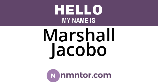 Marshall Jacobo