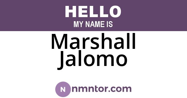 Marshall Jalomo