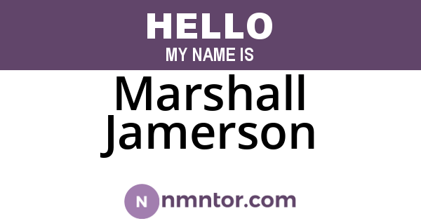 Marshall Jamerson