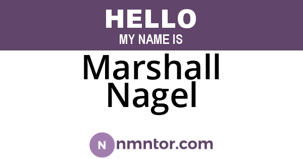 Marshall Nagel