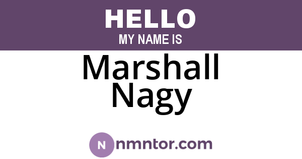 Marshall Nagy