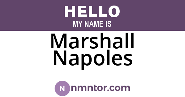Marshall Napoles