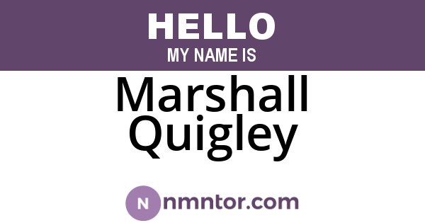 Marshall Quigley