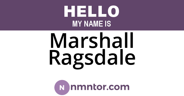 Marshall Ragsdale