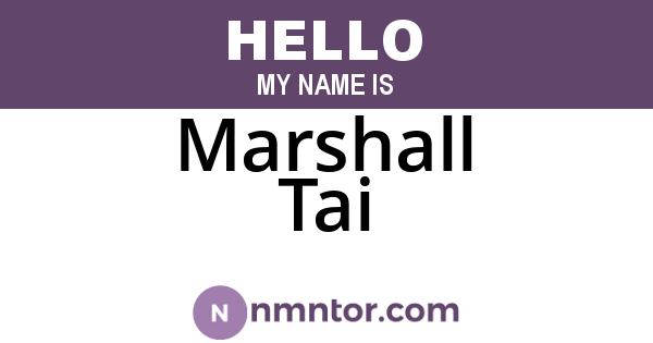 Marshall Tai
