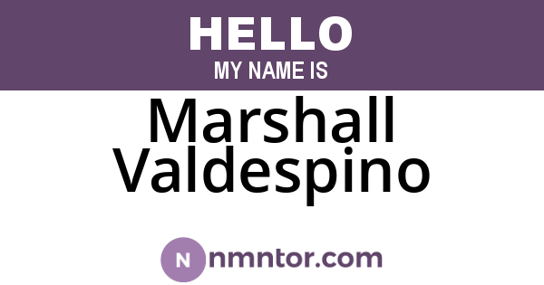 Marshall Valdespino