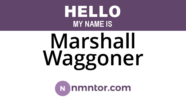Marshall Waggoner