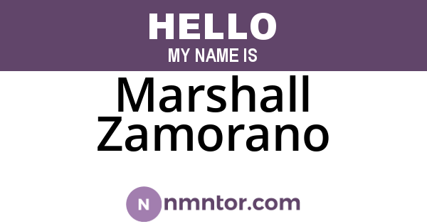 Marshall Zamorano