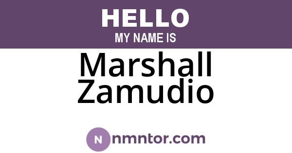 Marshall Zamudio
