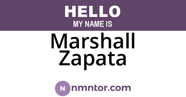 Marshall Zapata
