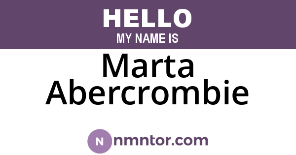 Marta Abercrombie