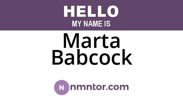 Marta Babcock