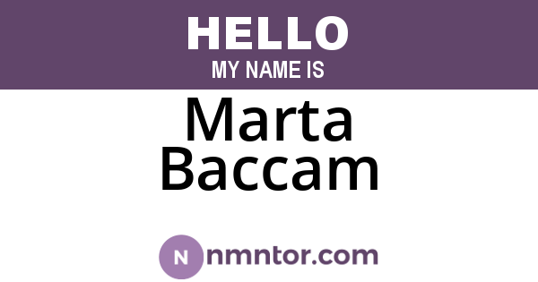 Marta Baccam