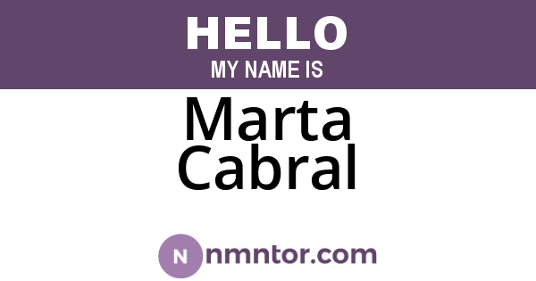 Marta Cabral