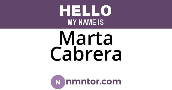 Marta Cabrera