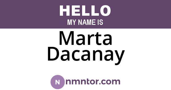 Marta Dacanay
